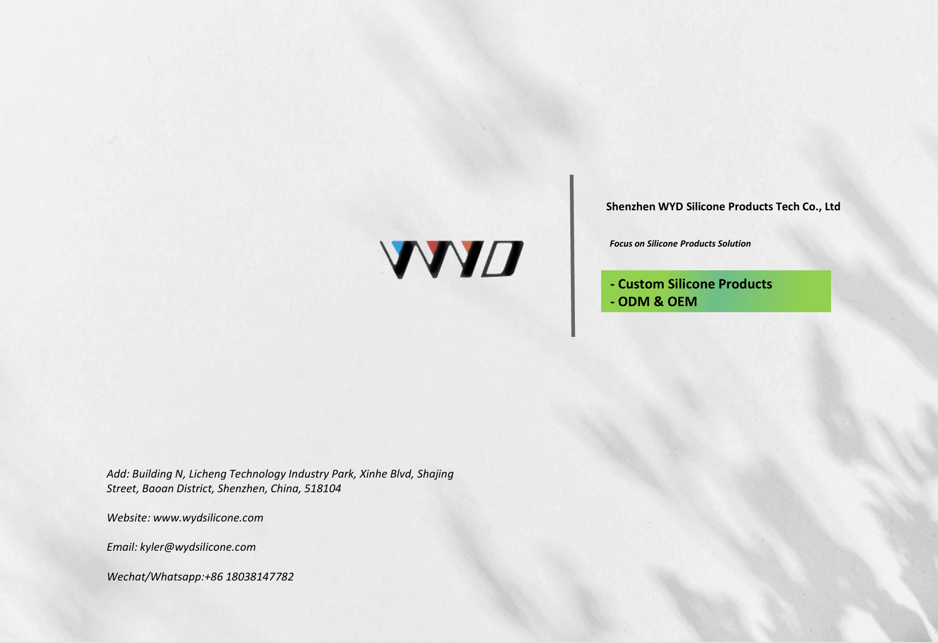 Wydsilicone Catalogue